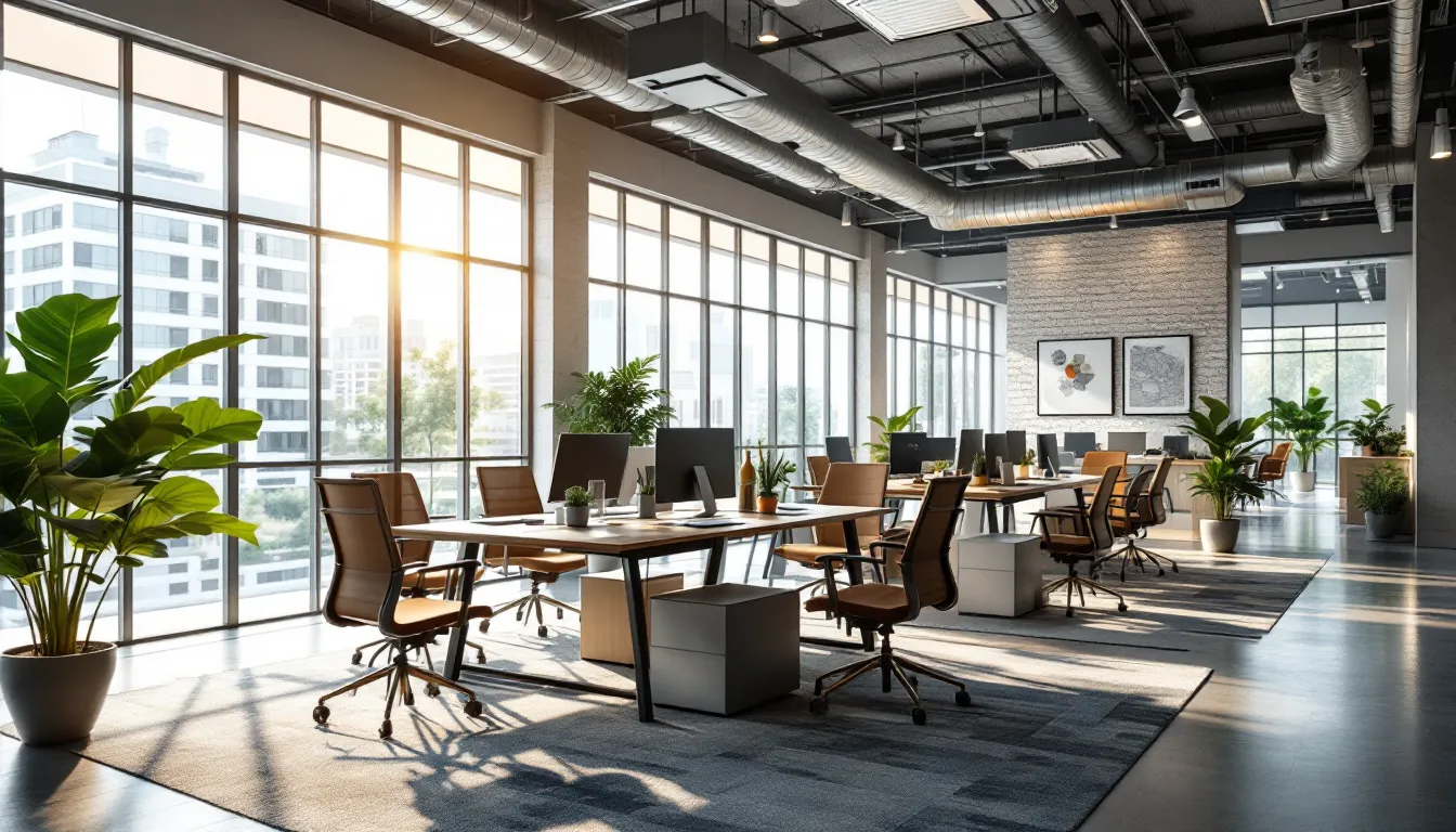 Marketer reviews a visual automation workflow dashboard in a modern 2026 office.