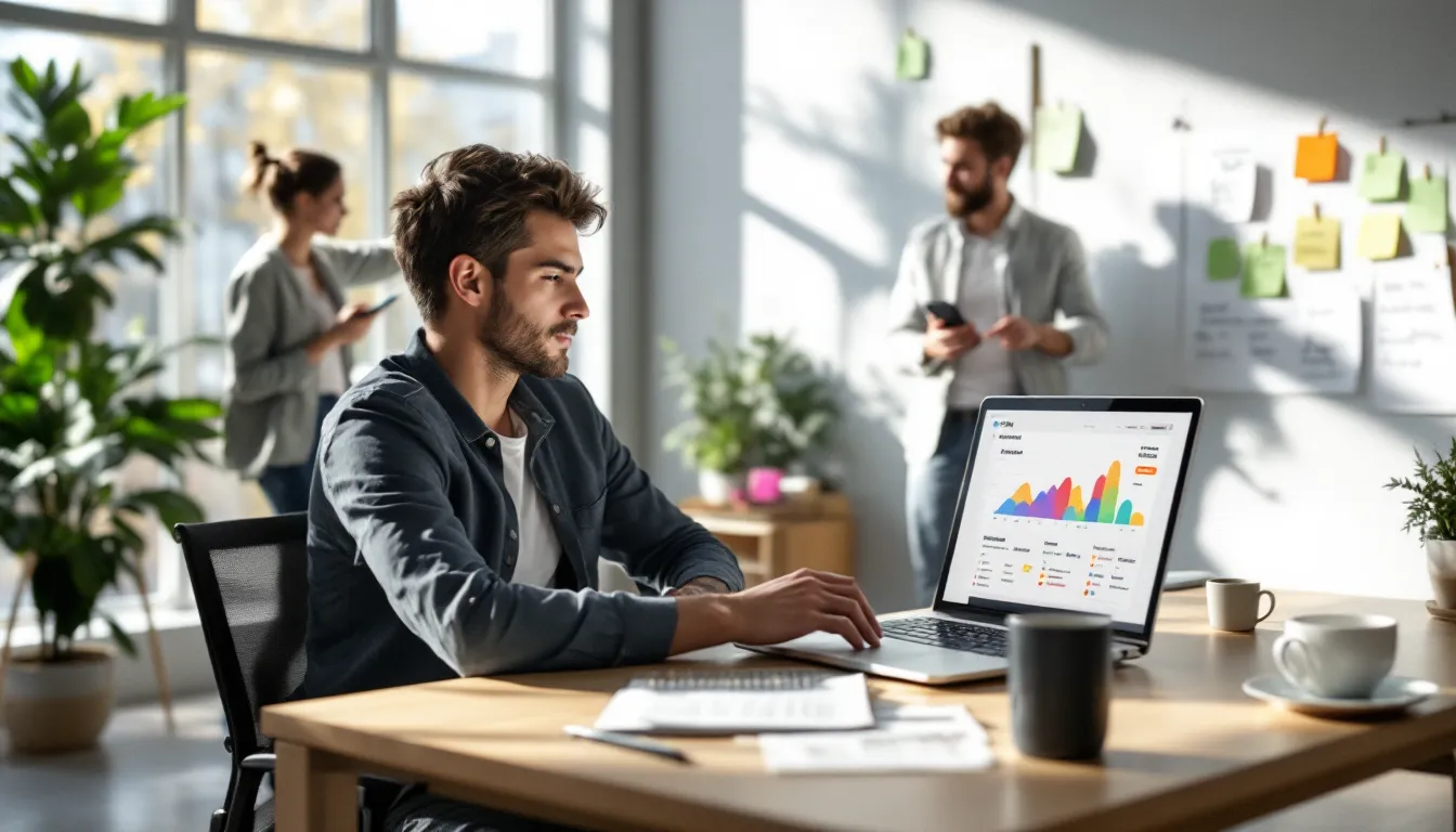 Startup founder reviews a CRM pipeline while onboarding a new sales rep.